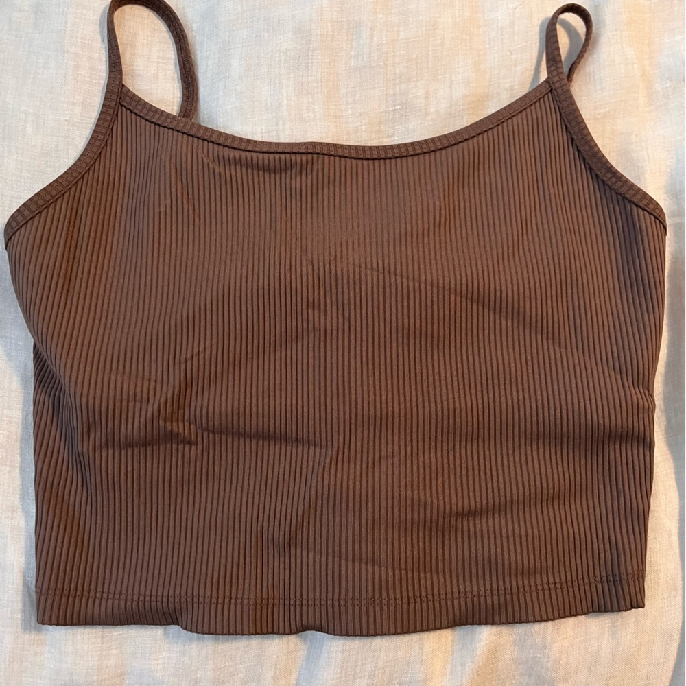 Year of Ours Chocolate Ribbed Camisole